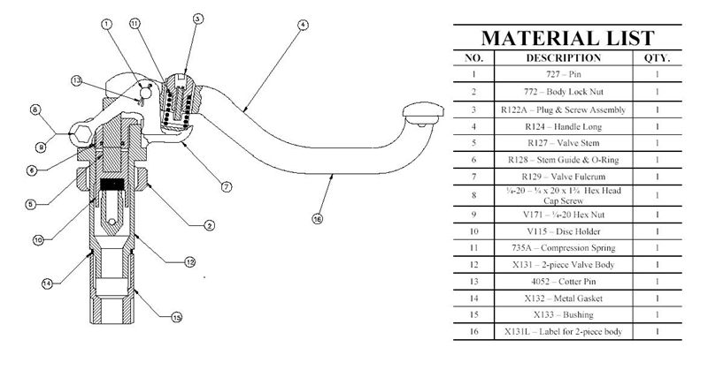 UB Head Valve AC MR121 AC